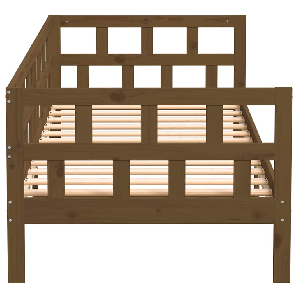 Lit de jour sans matelas marron miel bois pin massif 80x200 cm - XIOS