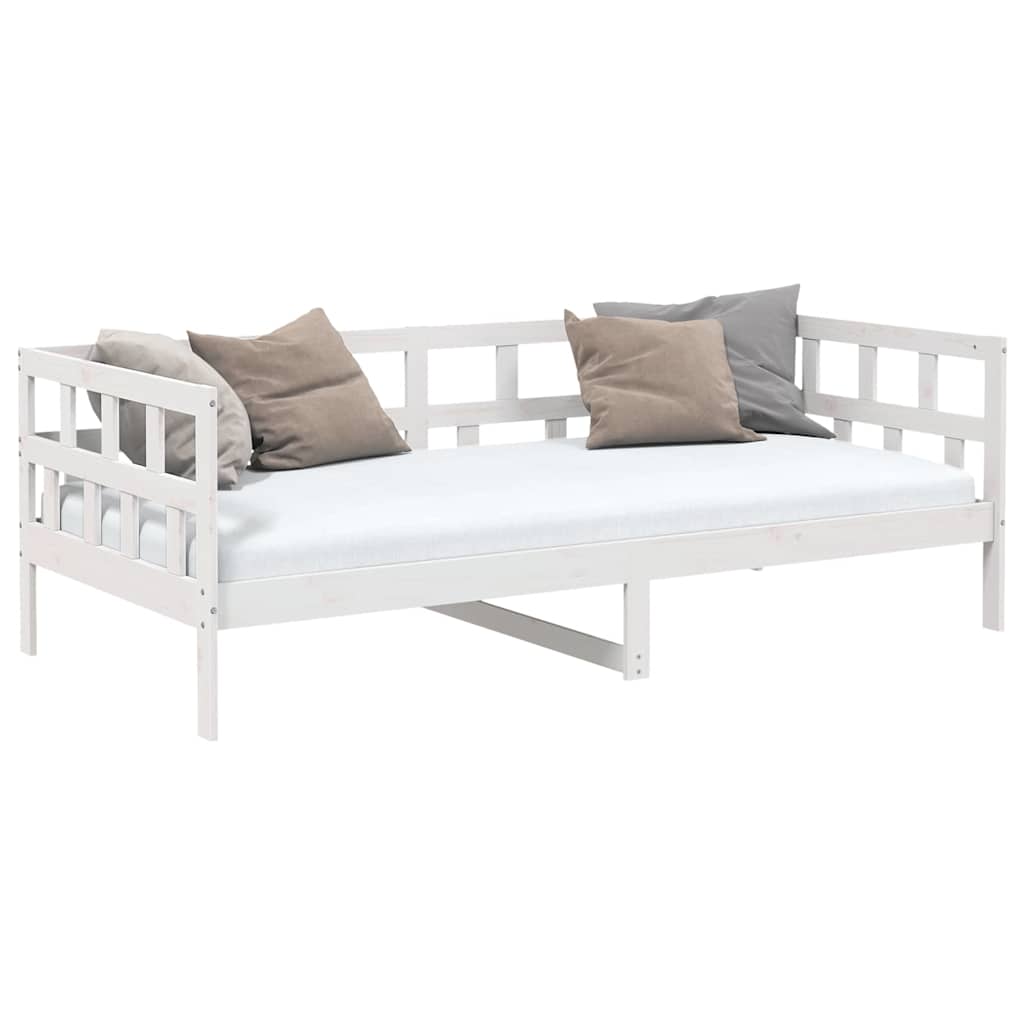 Lit de jour sans matelas blanc bois de pin massif 90x190 cm - XIOS