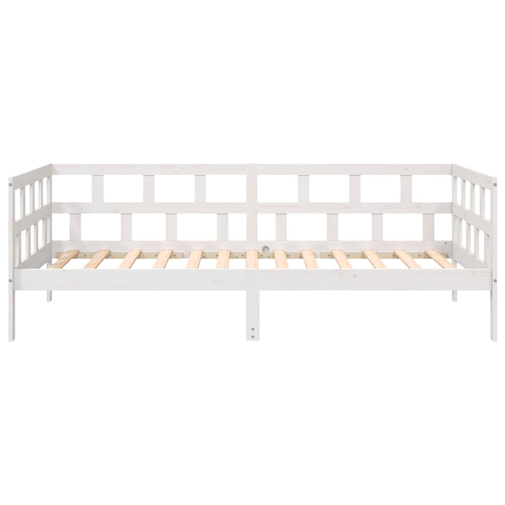 Lit de jour sans matelas blanc bois de pin massif 90x190 cm - XIOS