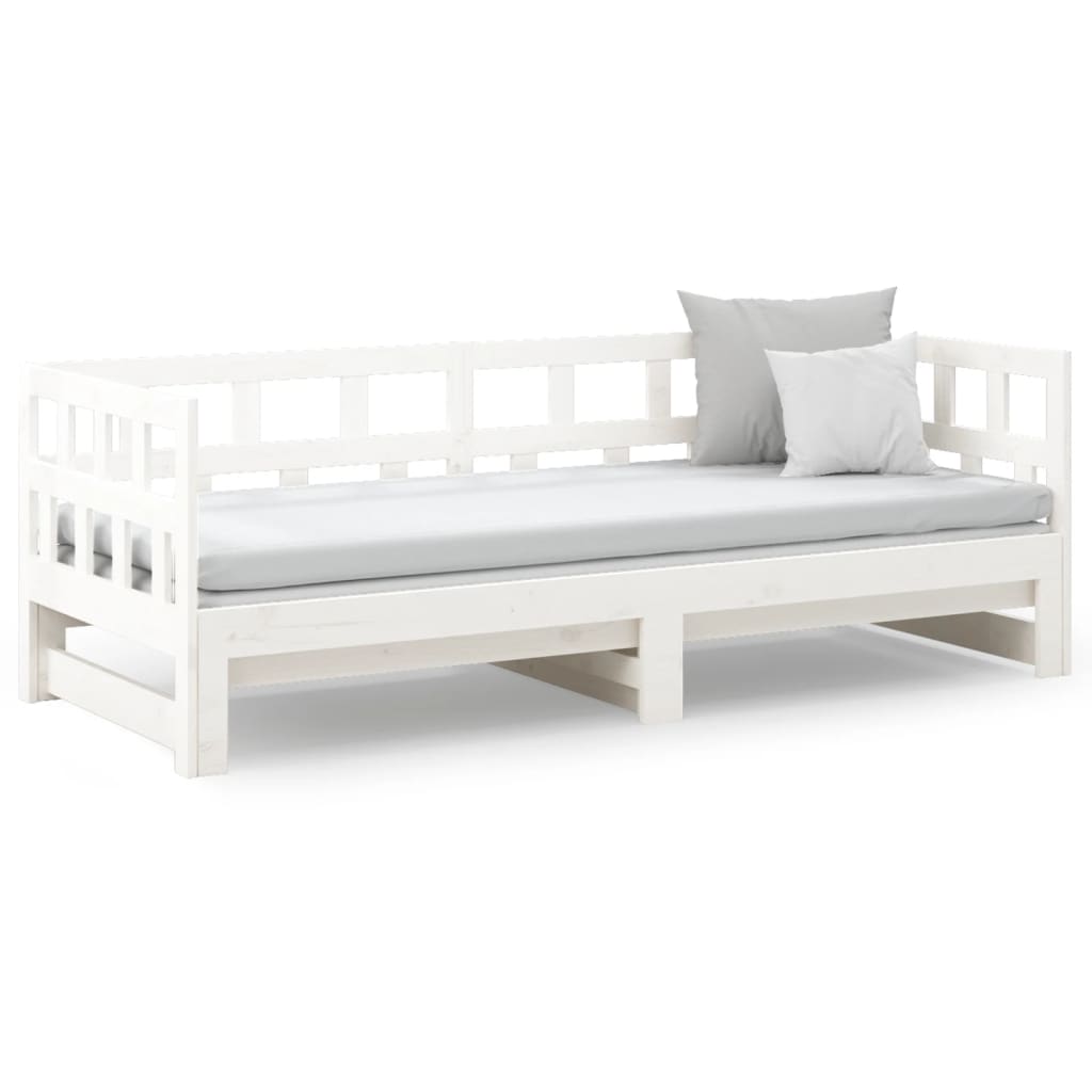 Lit coulissant sans matelas blanc 2x(90x200) cm - XIOS
