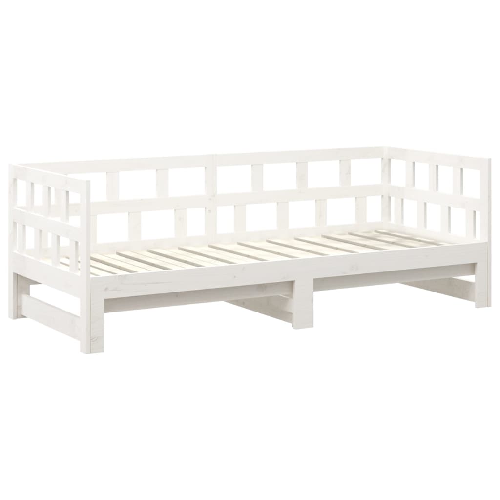 Lit coulissant sans matelas blanc 2x(90x200) cm - XIOS