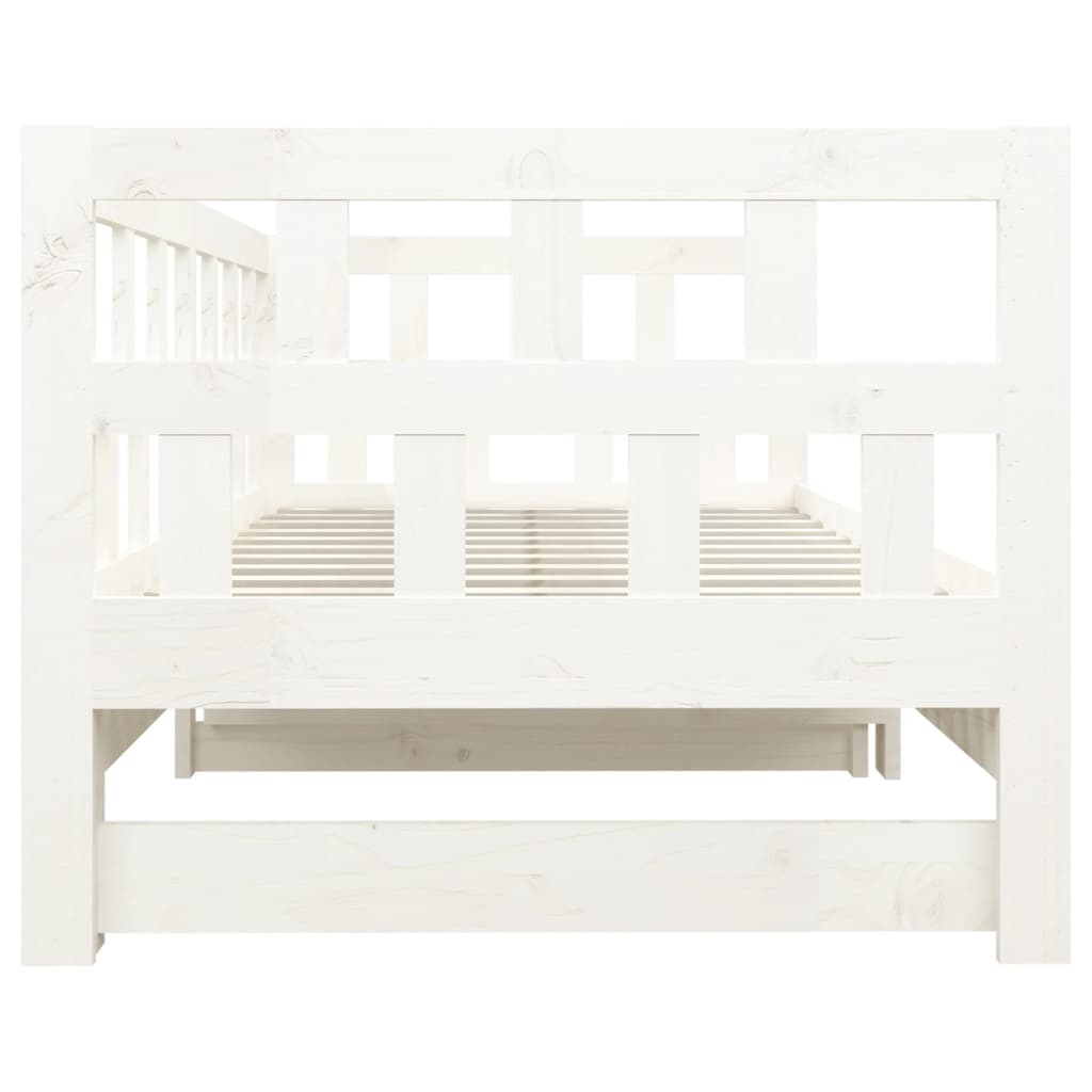 Lit coulissant sans matelas blanc 2x(90x200) cm - XIOS