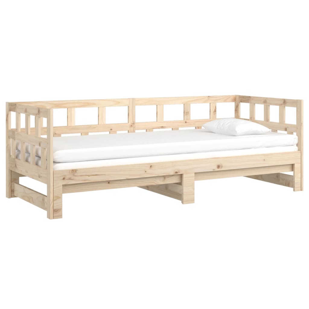 Lit coulissant sans matelas bois de pin solide 2x(80x200) cm - XIOS