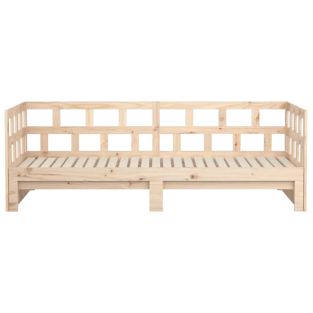 Lit coulissant sans matelas bois de pin solide 2x(80x200) cm - XIOS