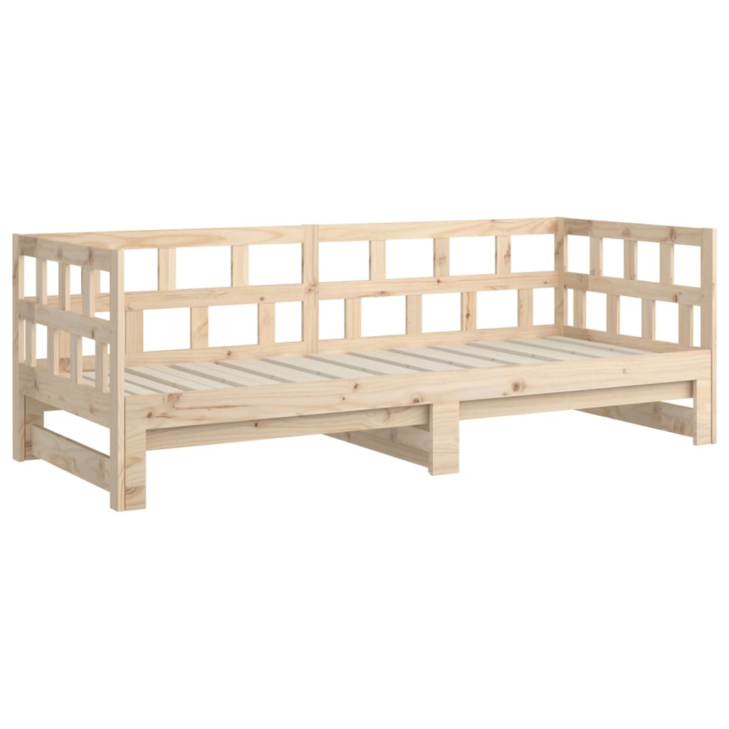 Lit coulissant sans matelas bois de pin solide 2x(80x200) cm - XIOS