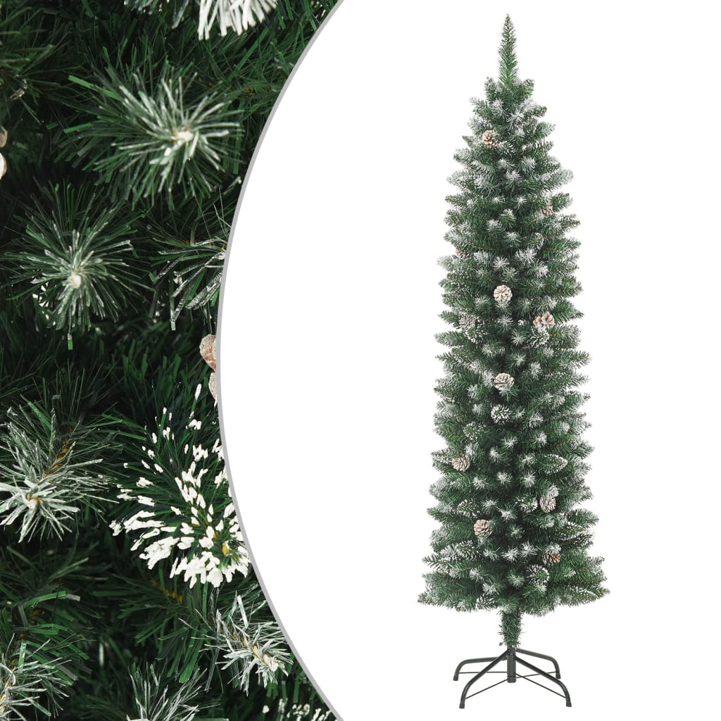 Sapin de Noël artificiel mince avec support 240 cm PVC - XIOS