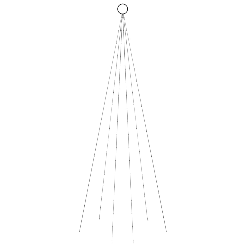 Sapin de Noël sur mât de drapeau 108 LED Blanc froid 180 cm - XIOS