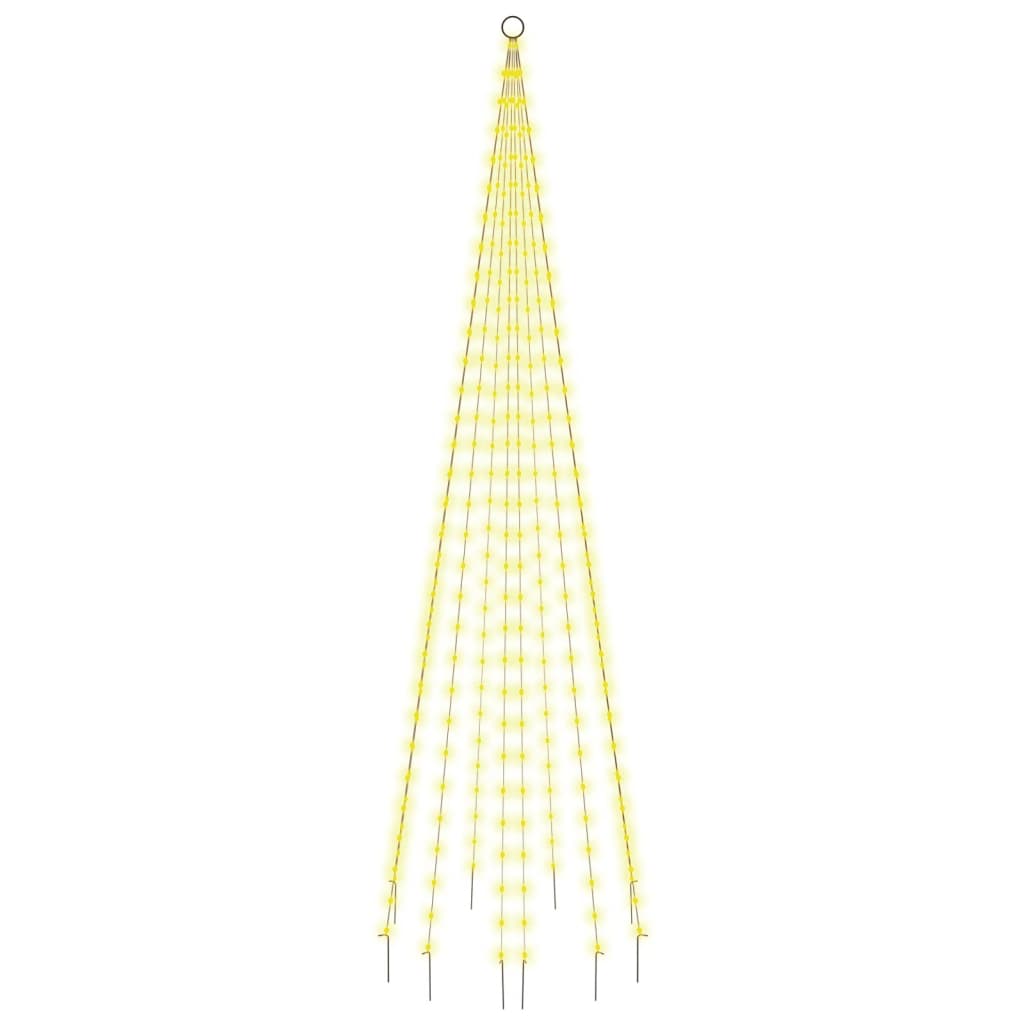 Sapin de Noël sur mât de drapeau 310 LED Blanc chaud 300 cm - XIOS
