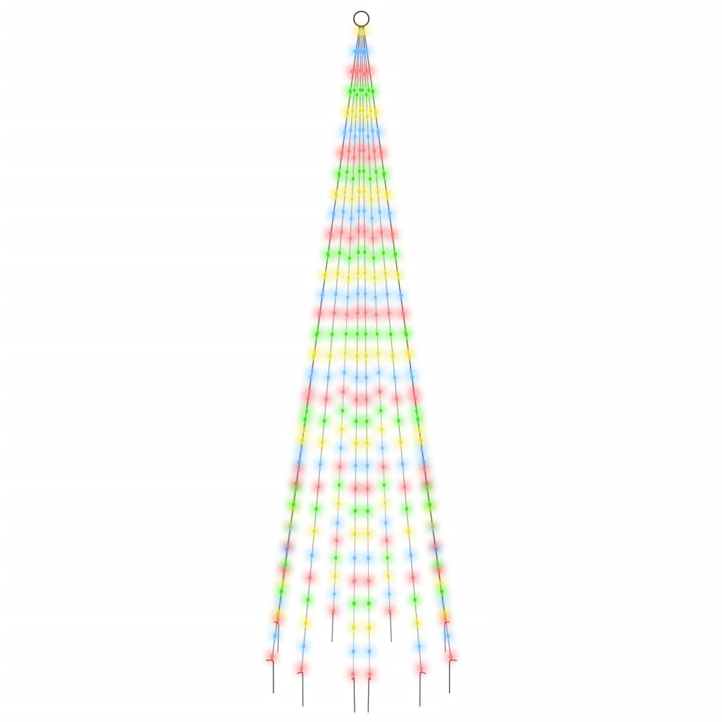 Sapin de Noël sur mât de drapeau 310 LED Colorées 300 cm - XIOS