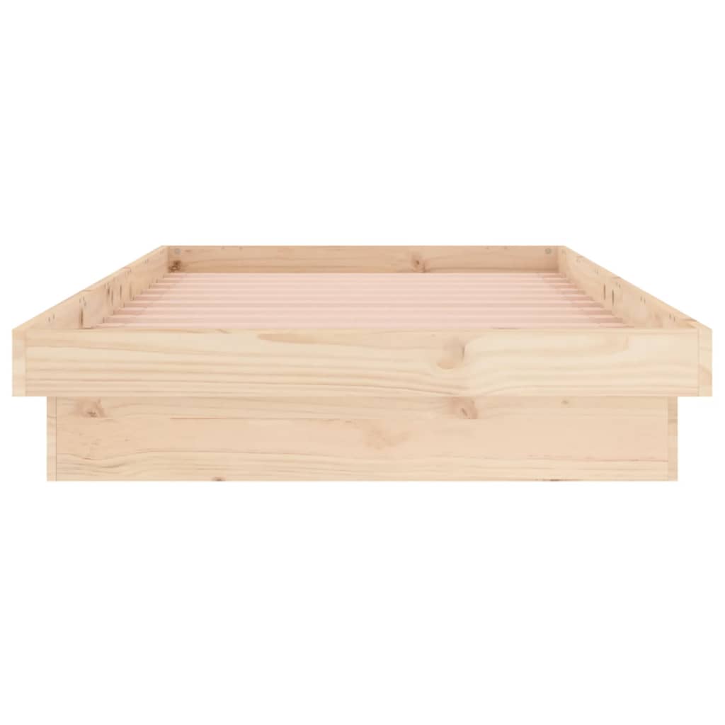 Cadre de lit à LED sans matelas bois massif - XIOS