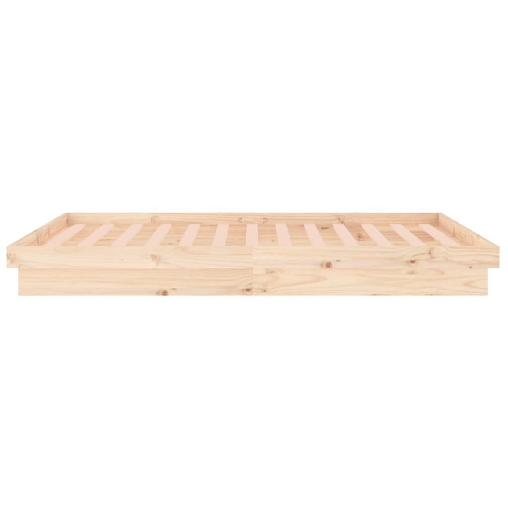 Cadre de lit à LED sans matelas bois massif - XIOS