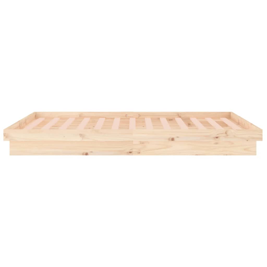 Cadre de lit à LED sans matelas 140x190 cm bois massif - XIOS
