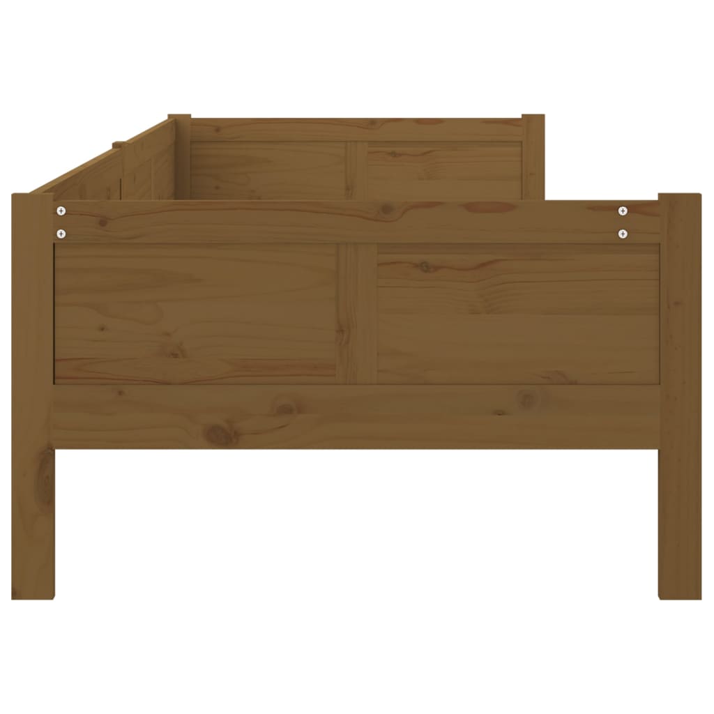 Lit de jour sans matelas marron miel bois pin massif 90x190 cm - XIOS