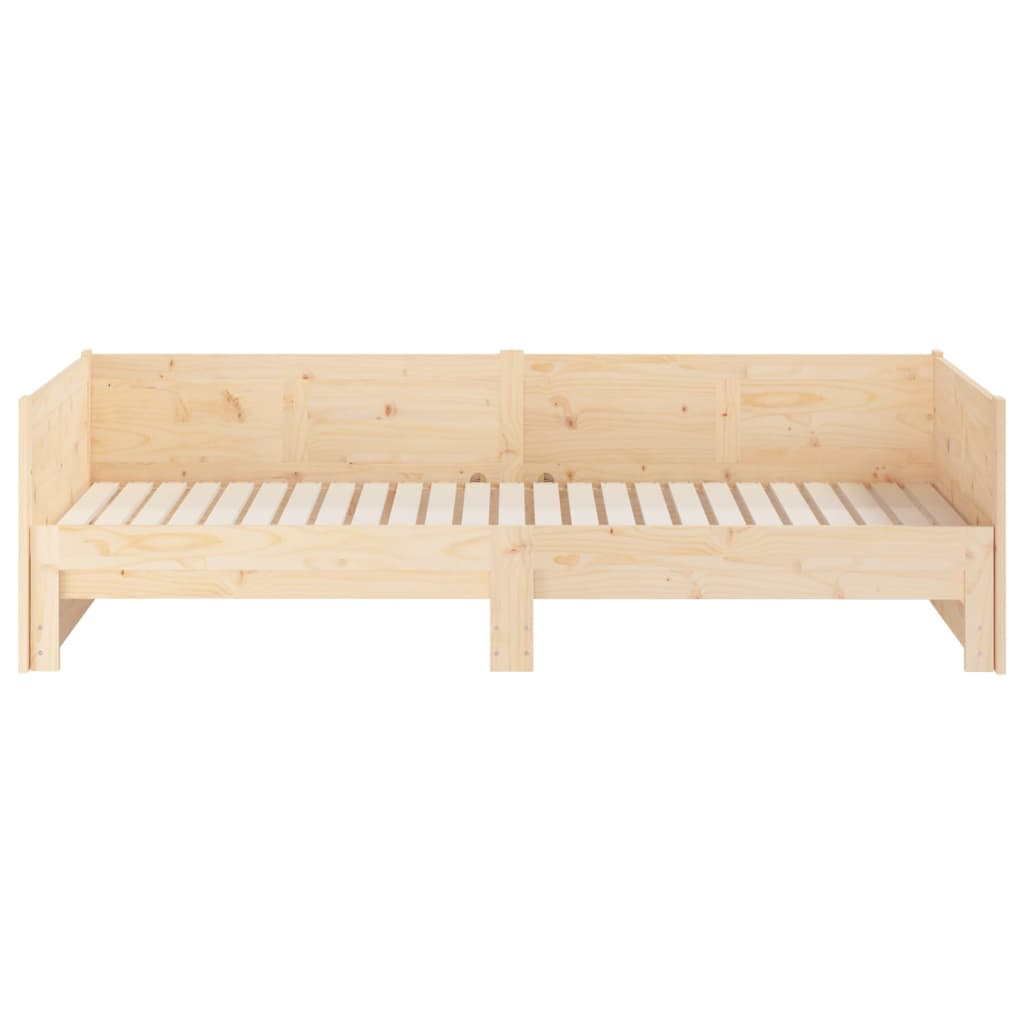 Lit coulissant sans matelas bois de pin solide 2x(80x200) cm - XIOS