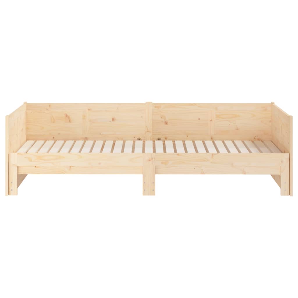 Lit coulissant sans matelas bois de pin massif 2x(90x190) cm