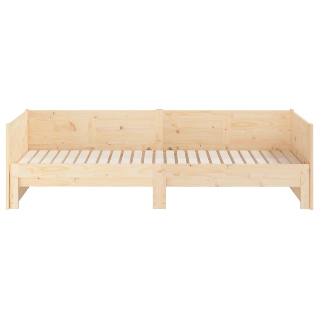 Lit coulissant sans matelas bois de pin massif 2x(90x190) cm - XIOS