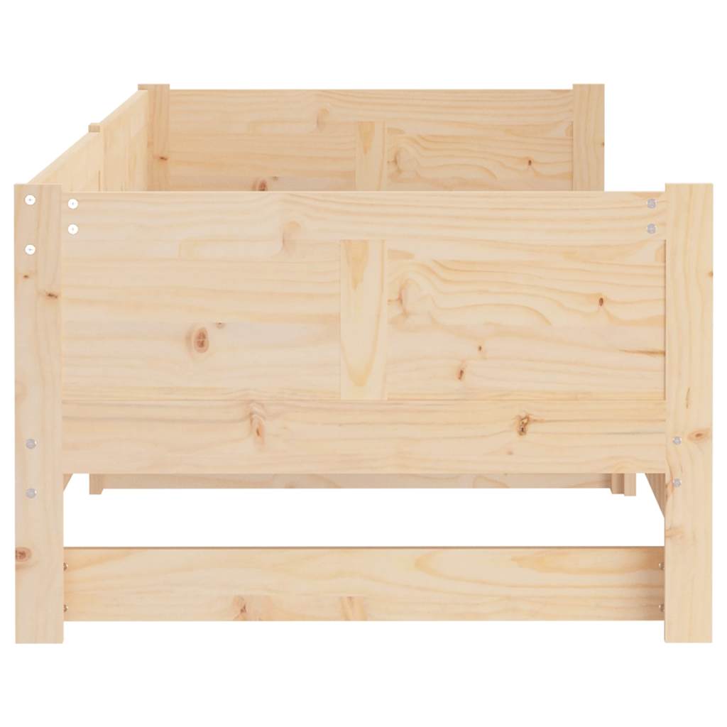 Lit coulissant sans matelas bois de pin massif 2x(90x190) cm