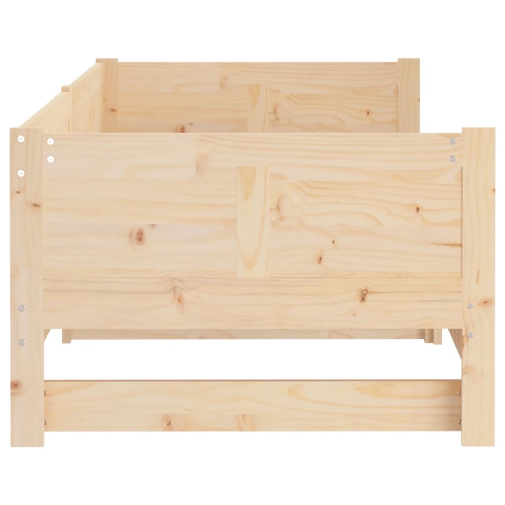 Lit coulissant sans matelas bois de pin massif 2x(90x190) cm - XIOS