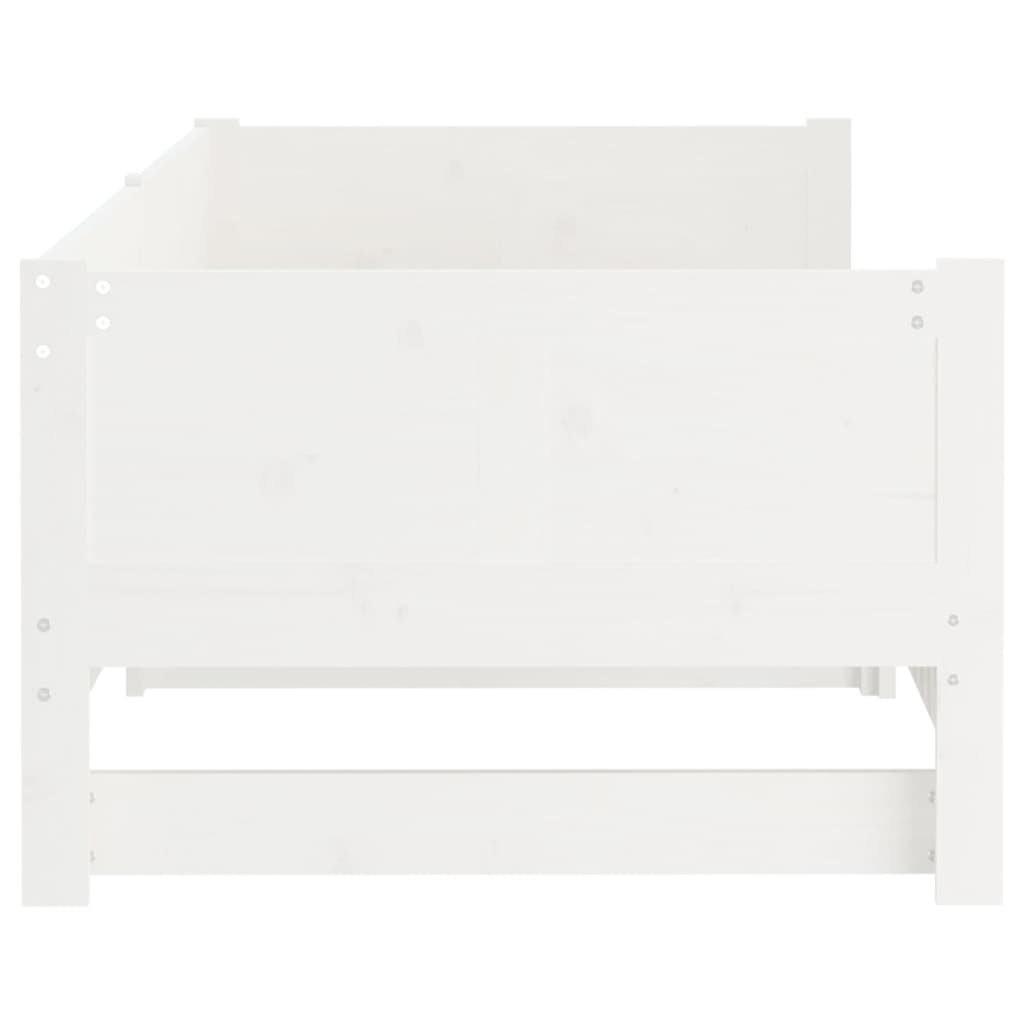 Lit coulissant sans matelas blanc 2x(90x190) cm - XIOS