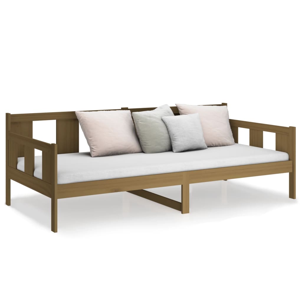 Lit de jour sans matelas marron miel bois pin massif 90x200 cm - XIOS