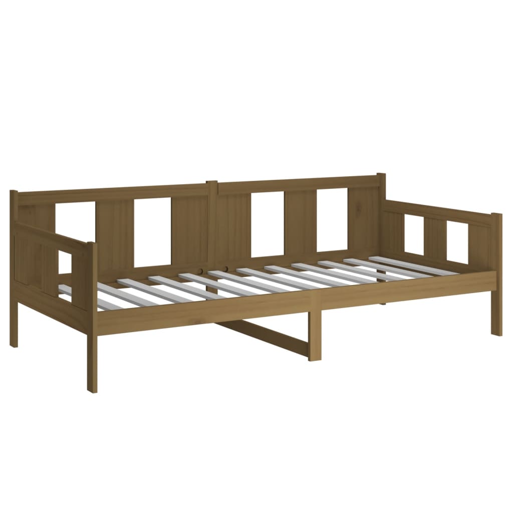 Lit de jour sans matelas marron miel bois pin massif 90x200 cm - XIOS