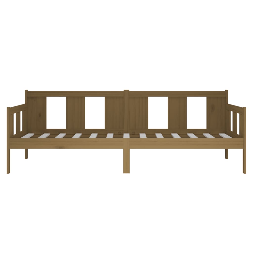 Lit de jour sans matelas marron miel bois pin massif 90x200 cm - XIOS