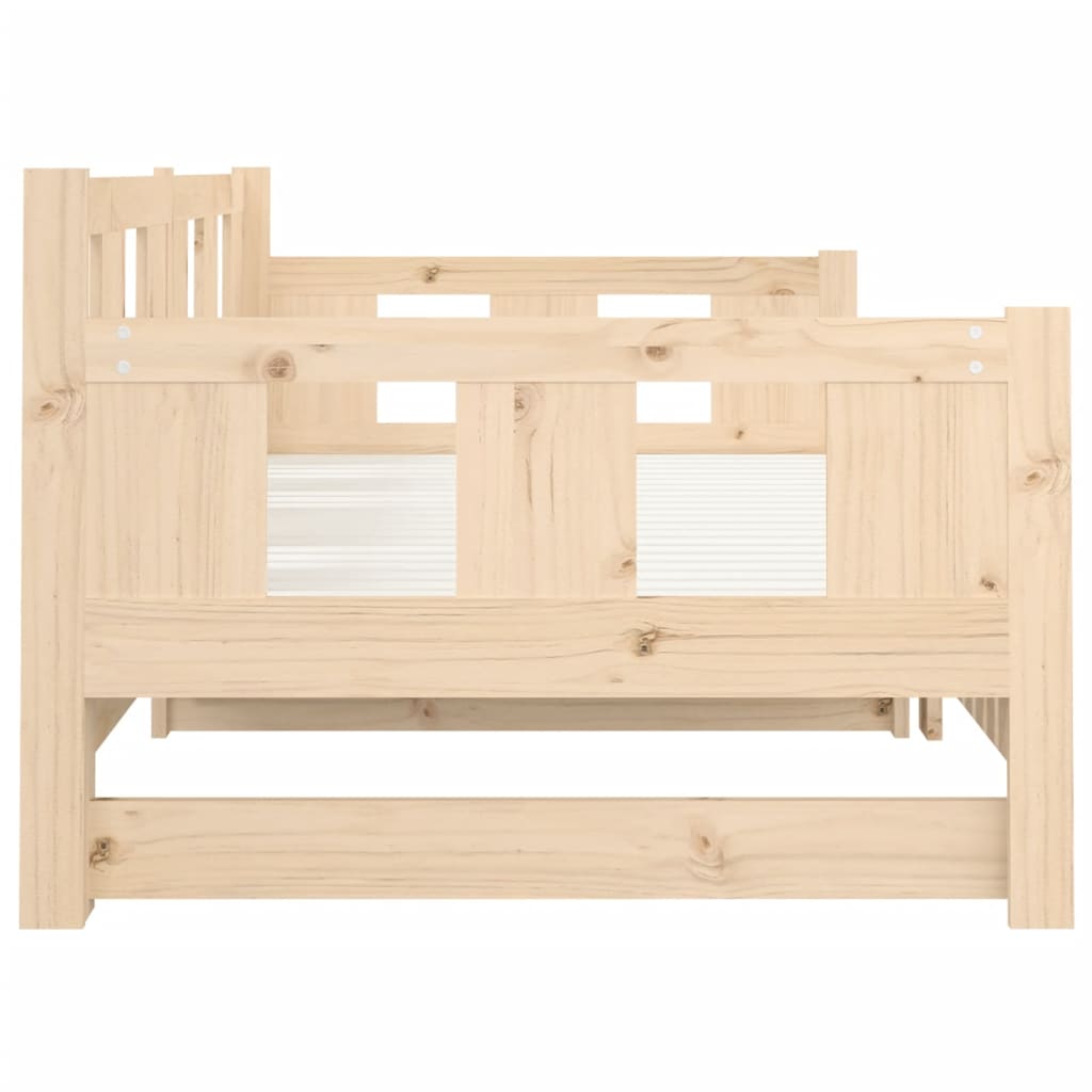 Lit coulissant sans matelas bois de pin solide 2x(80x200) cm - XIOS