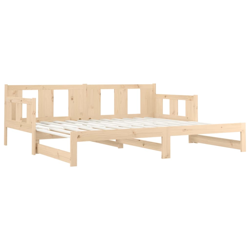 Lit coulissant sans matelas bois de pin solide 2x(80x200) cm - XIOS