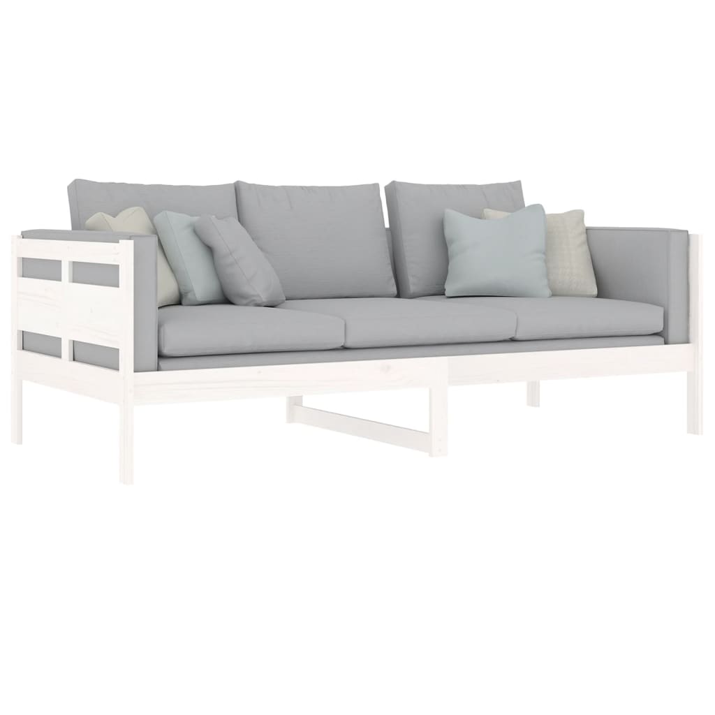Lit de jour sans matelas blanc bois de pin massif 90x200 cm - XIOS