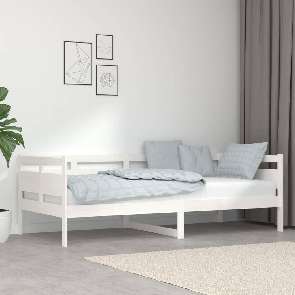 Lit de jour sans matelas blanc bois de pin massif 90x200 cm - XIOS
