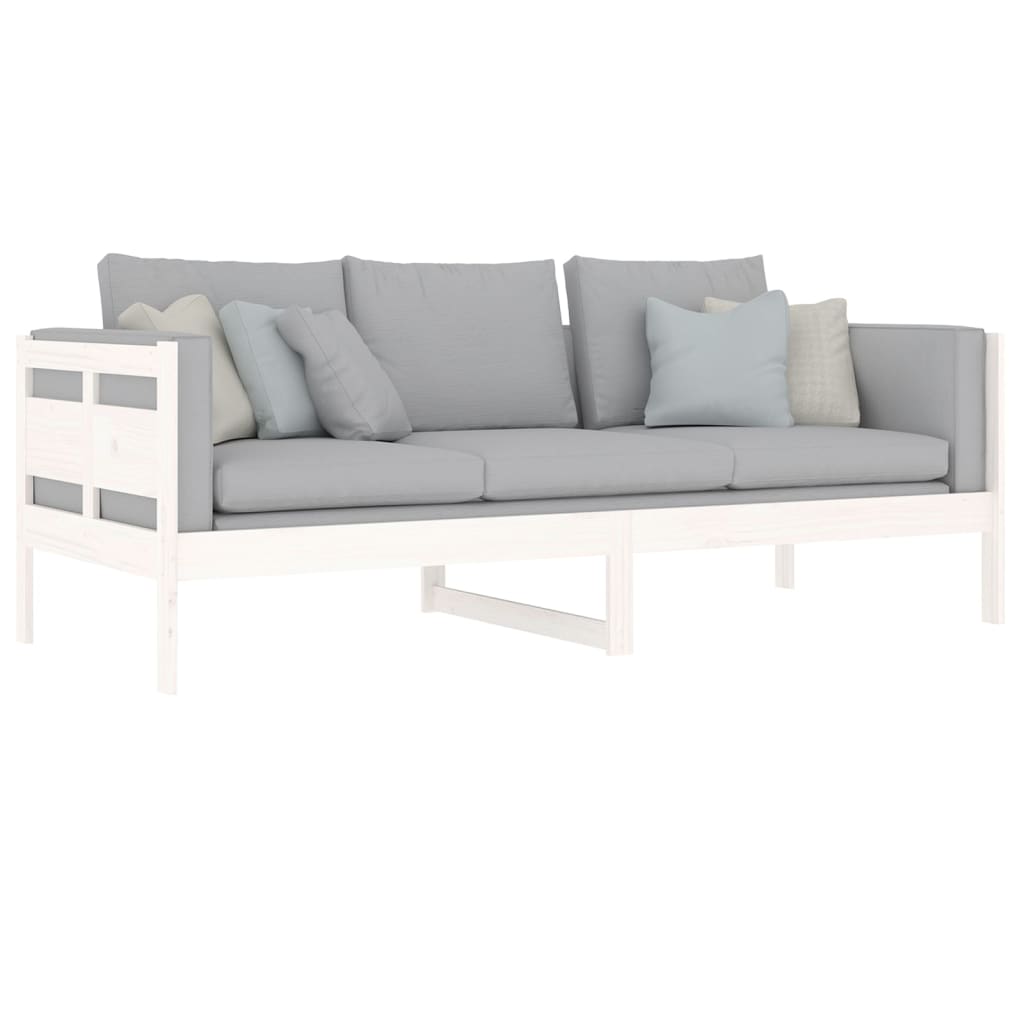 Lit de jour sans matelas blanc bois de pin massif 80x200 cm - XIOS