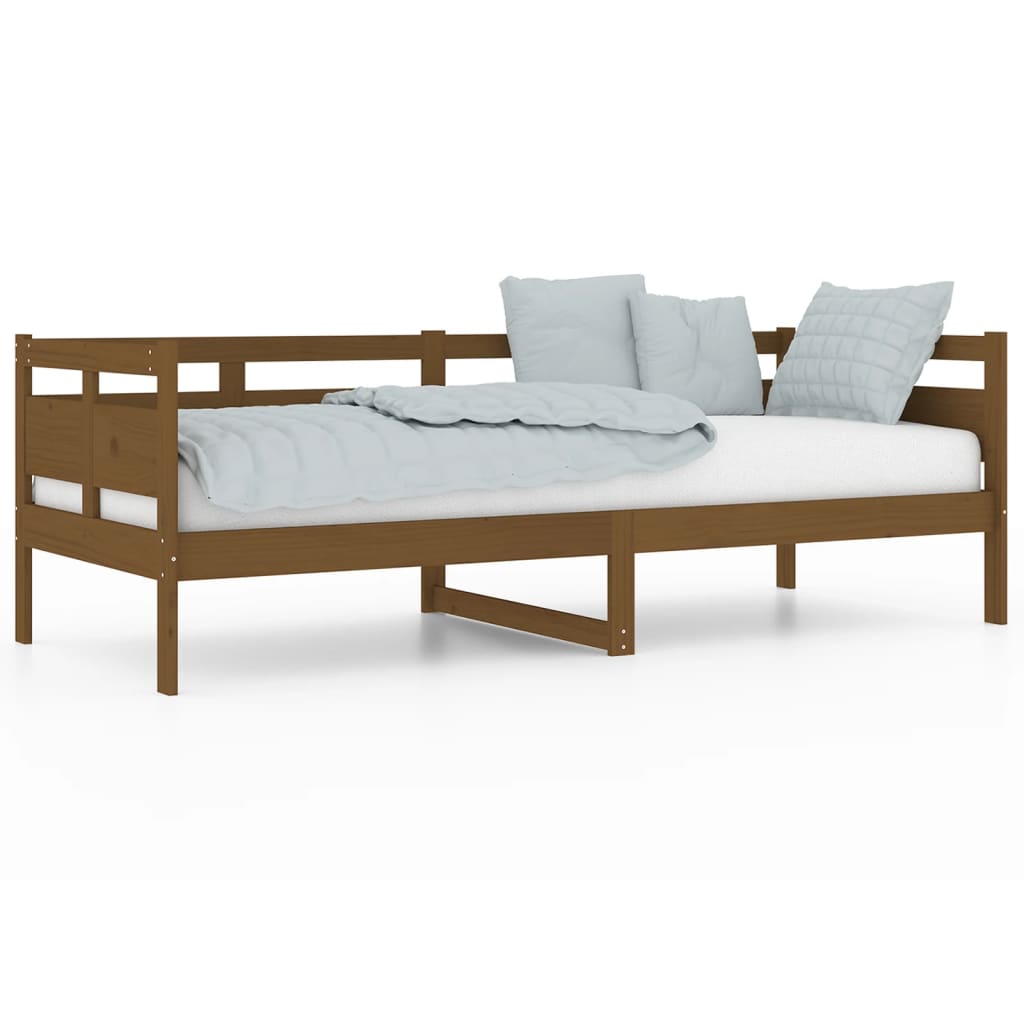 Lit de jour sans matelas marron miel bois pin massif 80x200 cm - XIOS
