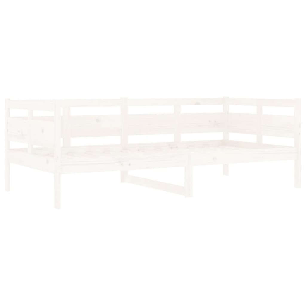 Lit de jour sans matelas blanc bois de pin massif 90x190 cm - XIOS