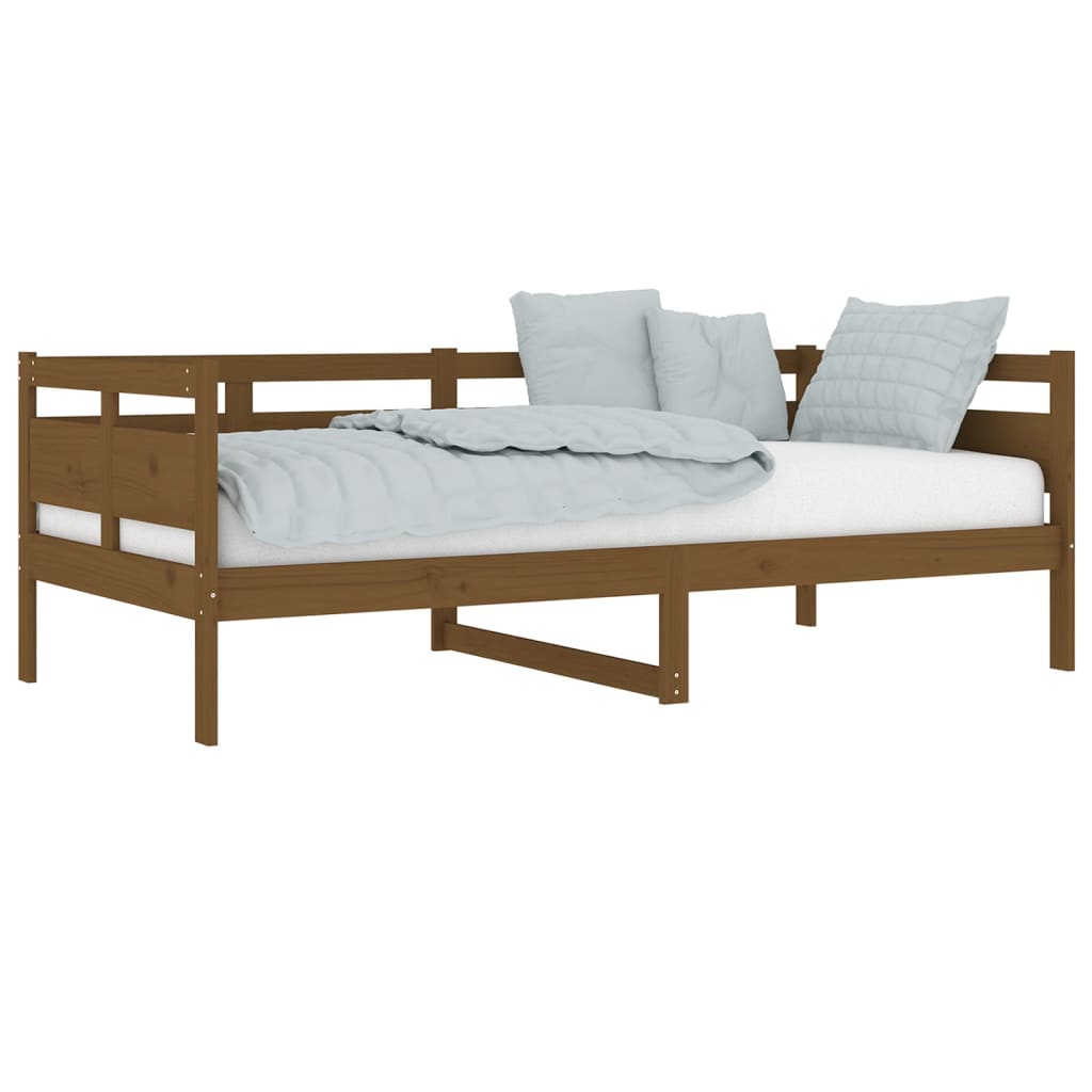 Lit de jour sans matelas marron miel bois pin massif 90x190 cm - XIOS