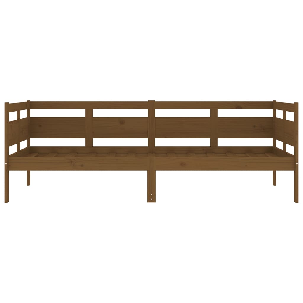 Lit de jour sans matelas marron miel bois pin massif 90x190 cm - XIOS