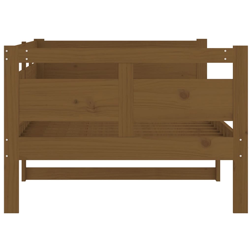 Lit de jour sans matelas marron miel bois pin massif 90x190 cm - XIOS