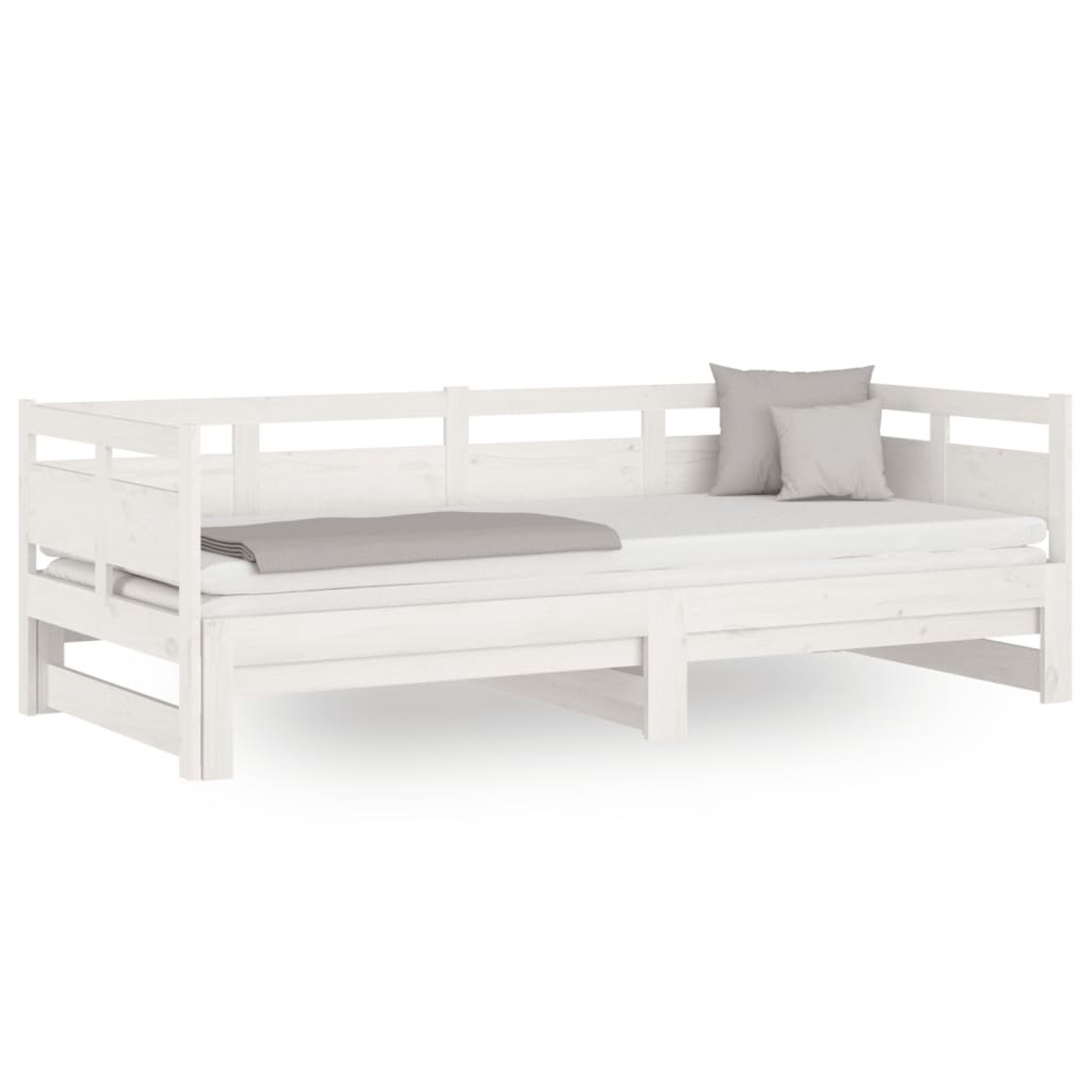 Lit coulissant sans matelas blanc 2x(90x200) cm - XIOS
