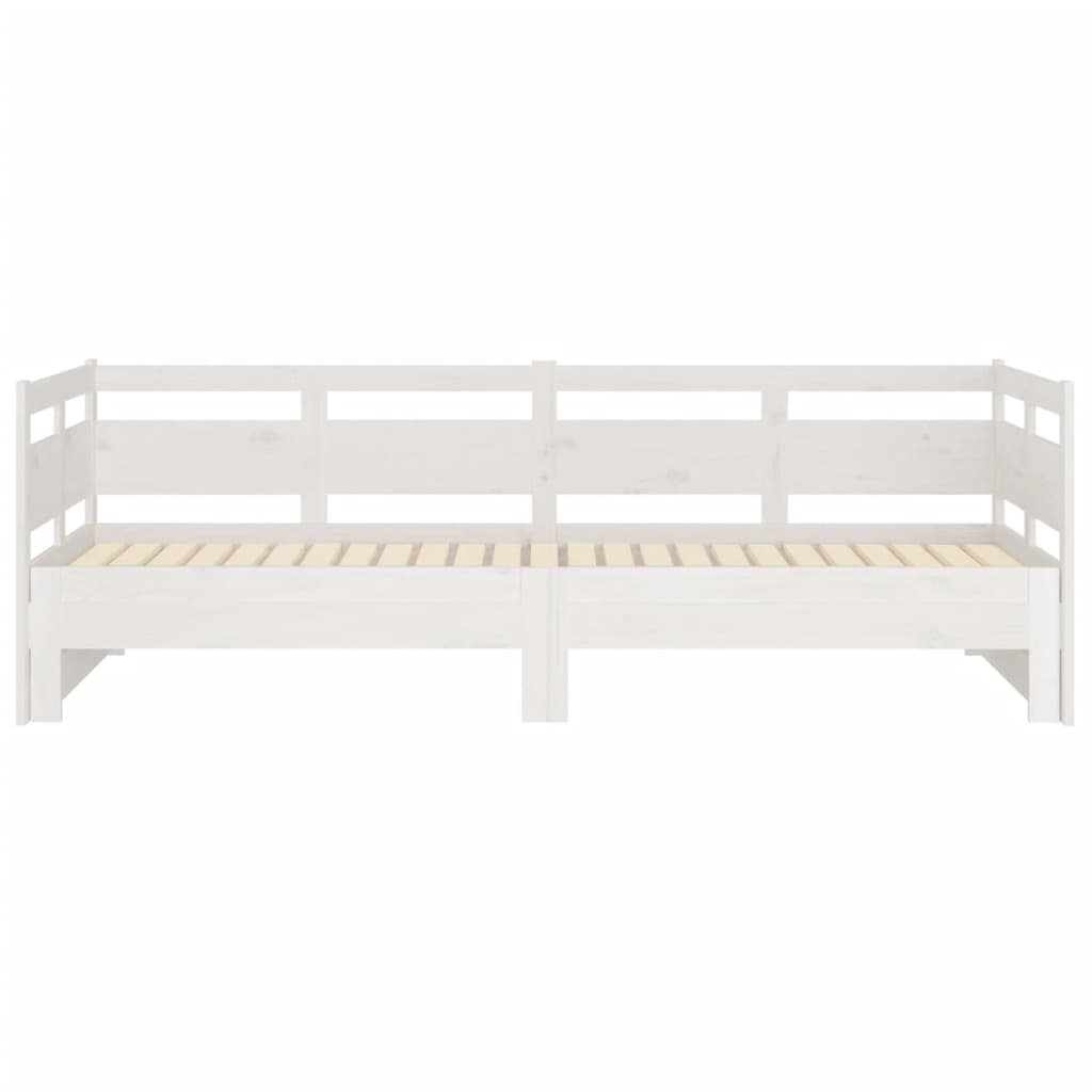 Lit coulissant sans matelas blanc 2x(90x200) cm - XIOS