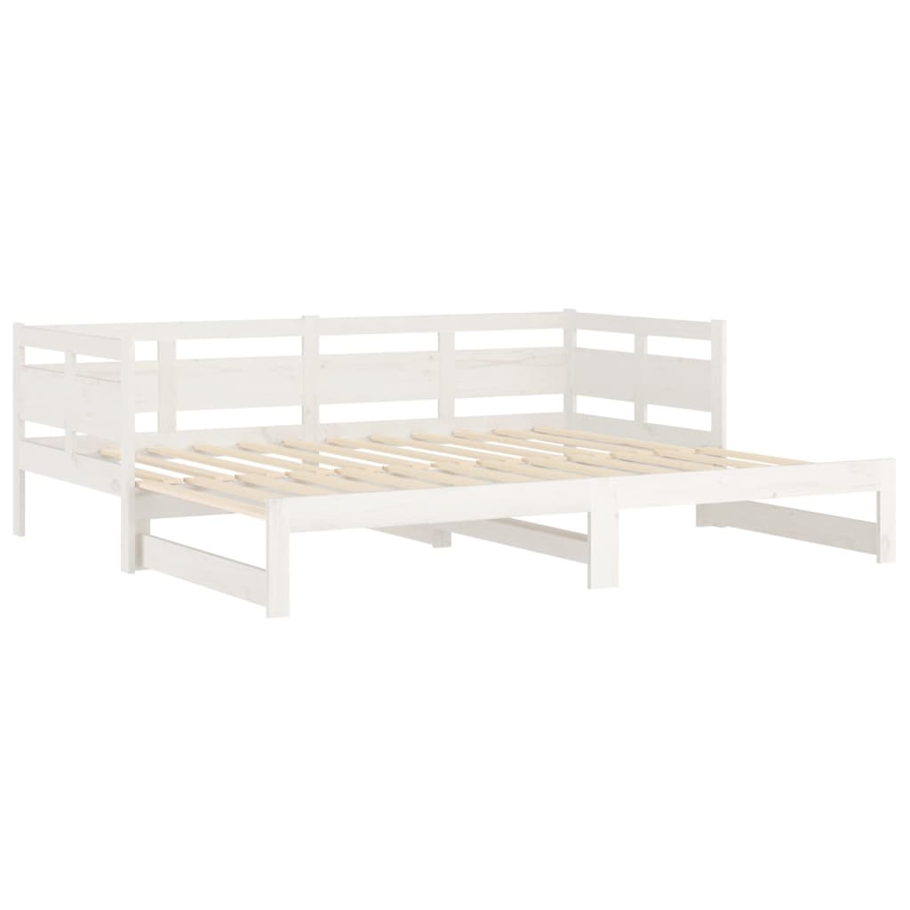 Lit coulissant sans matelas blanc 2x(90x200) cm - XIOS