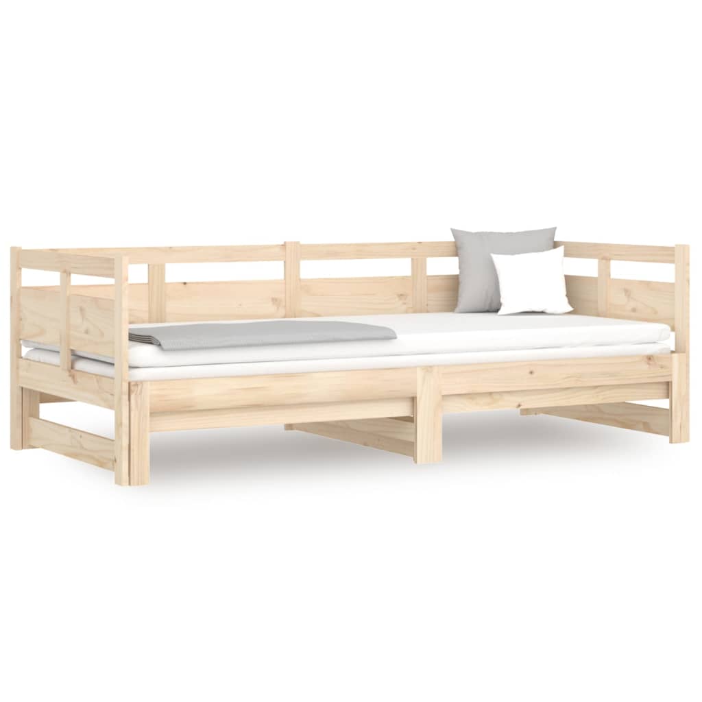Lit coulissant sans matelas bois de pin solide 2x(80x200) cm - XIOS