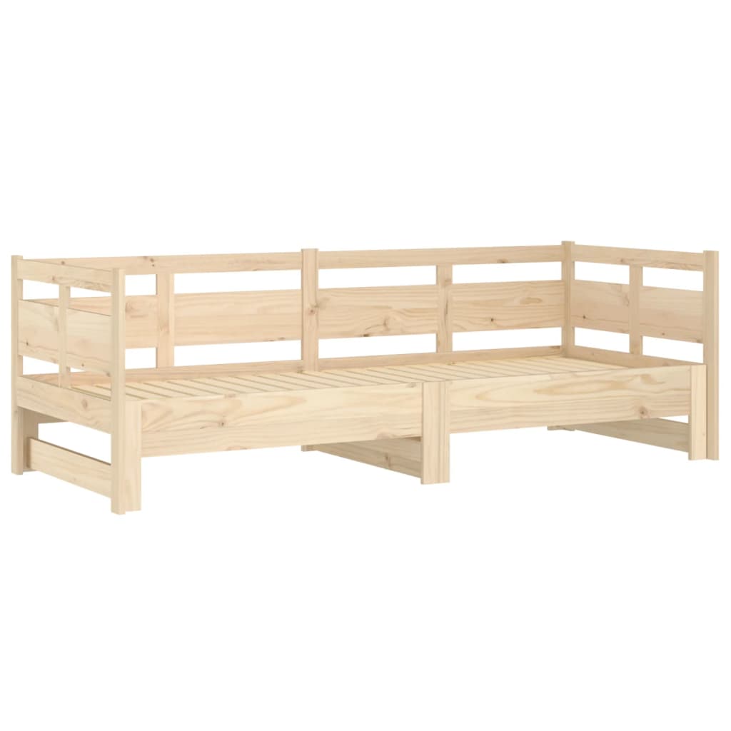 Lit coulissant sans matelas bois de pin solide 2x(80x200) cm - XIOS