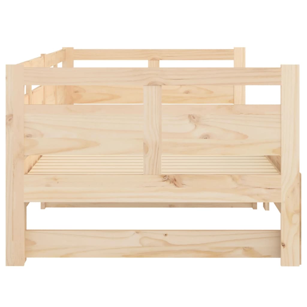 Lit coulissant sans matelas bois de pin solide 2x(80x200) cm - XIOS