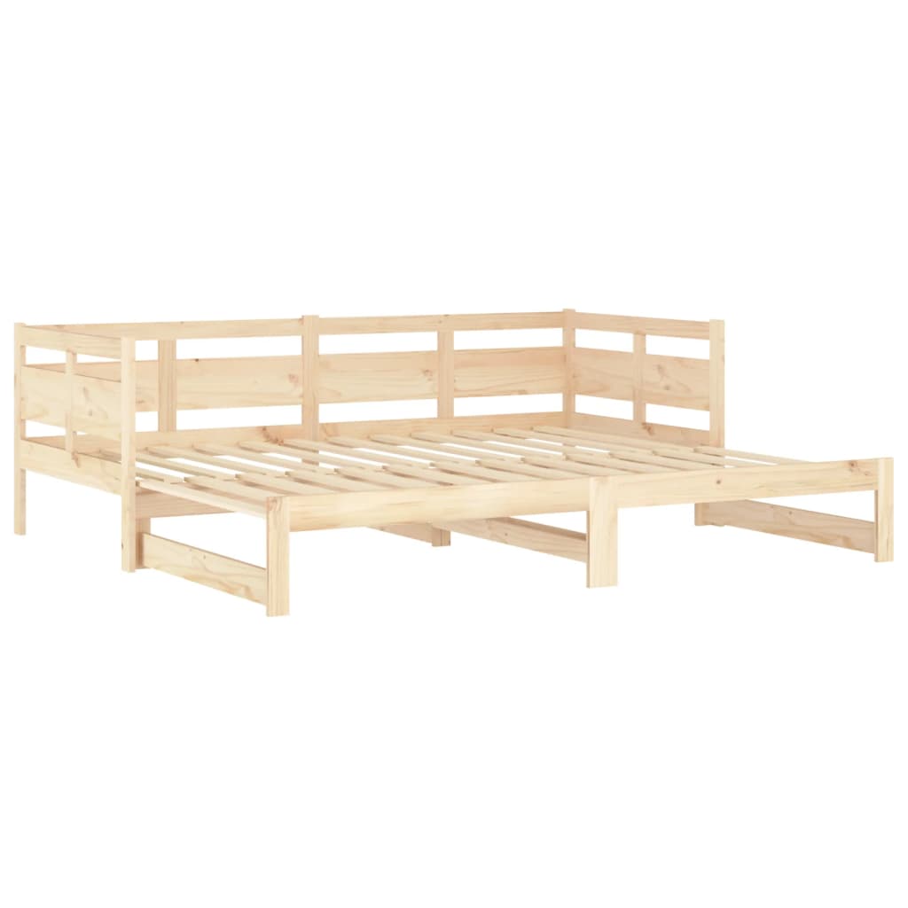 Lit coulissant sans matelas bois de pin solide 2x(80x200) cm - XIOS