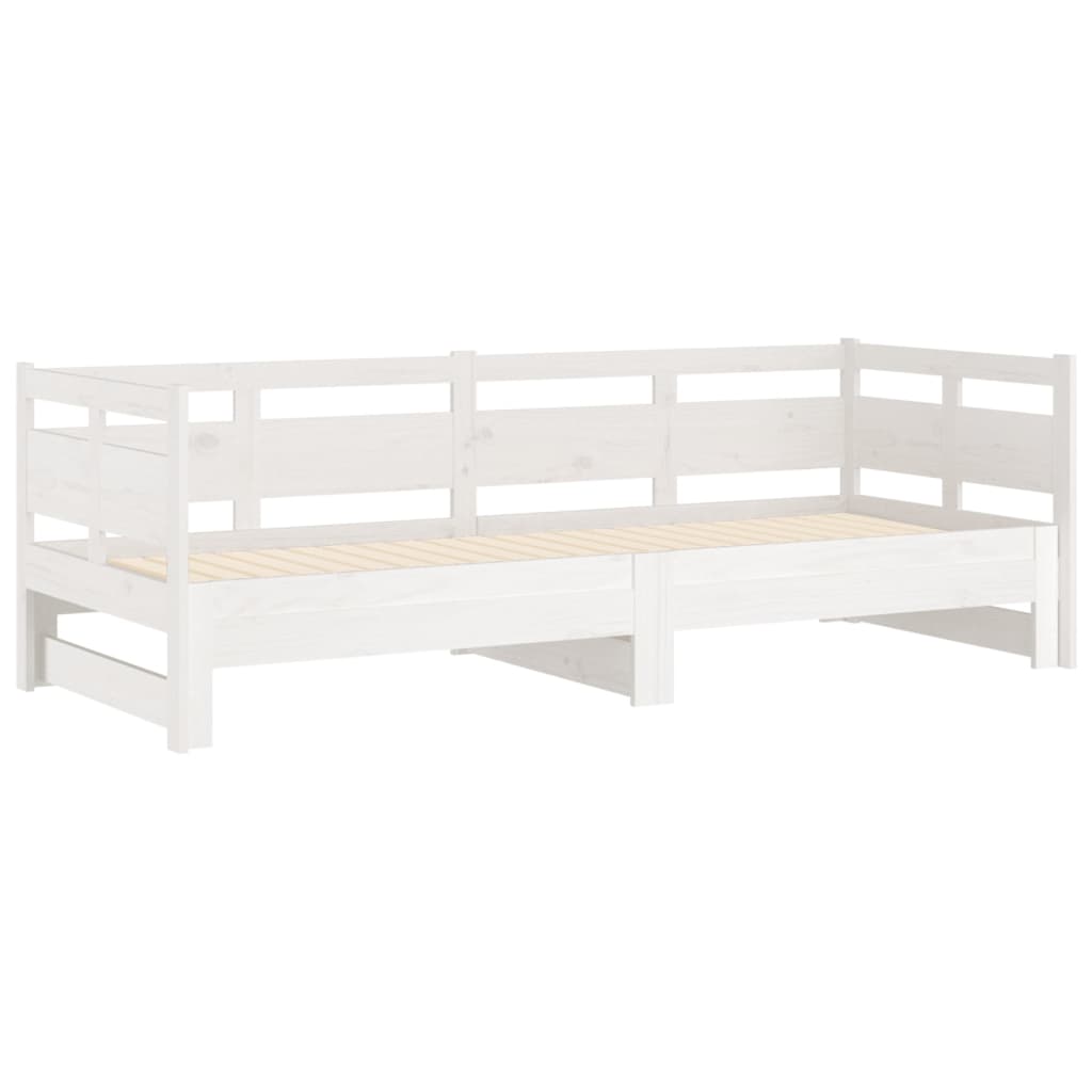 Lit coulissant sans matelas blanc 2x(80x200)cm - XIOS
