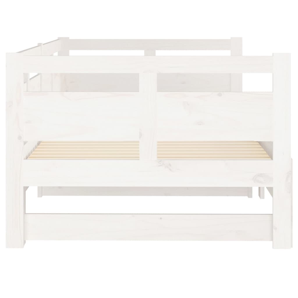 Lit coulissant sans matelas blanc 2x(80x200)cm - XIOS