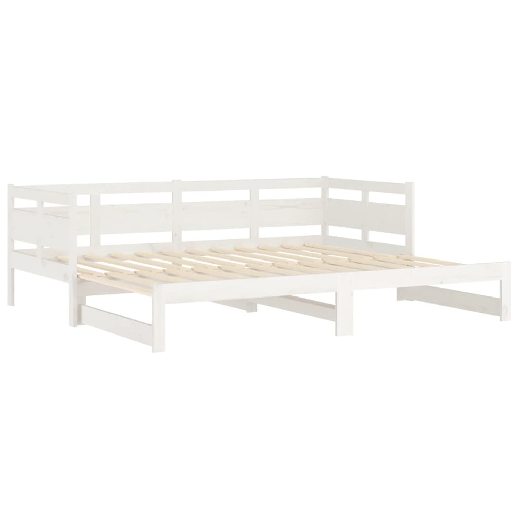 Lit coulissant sans matelas blanc 2x(80x200)cm - XIOS