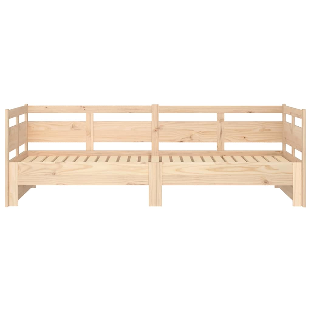 Lit coulissant sans matelas bois de pin massif 2x(90x190) cm - XIOS
