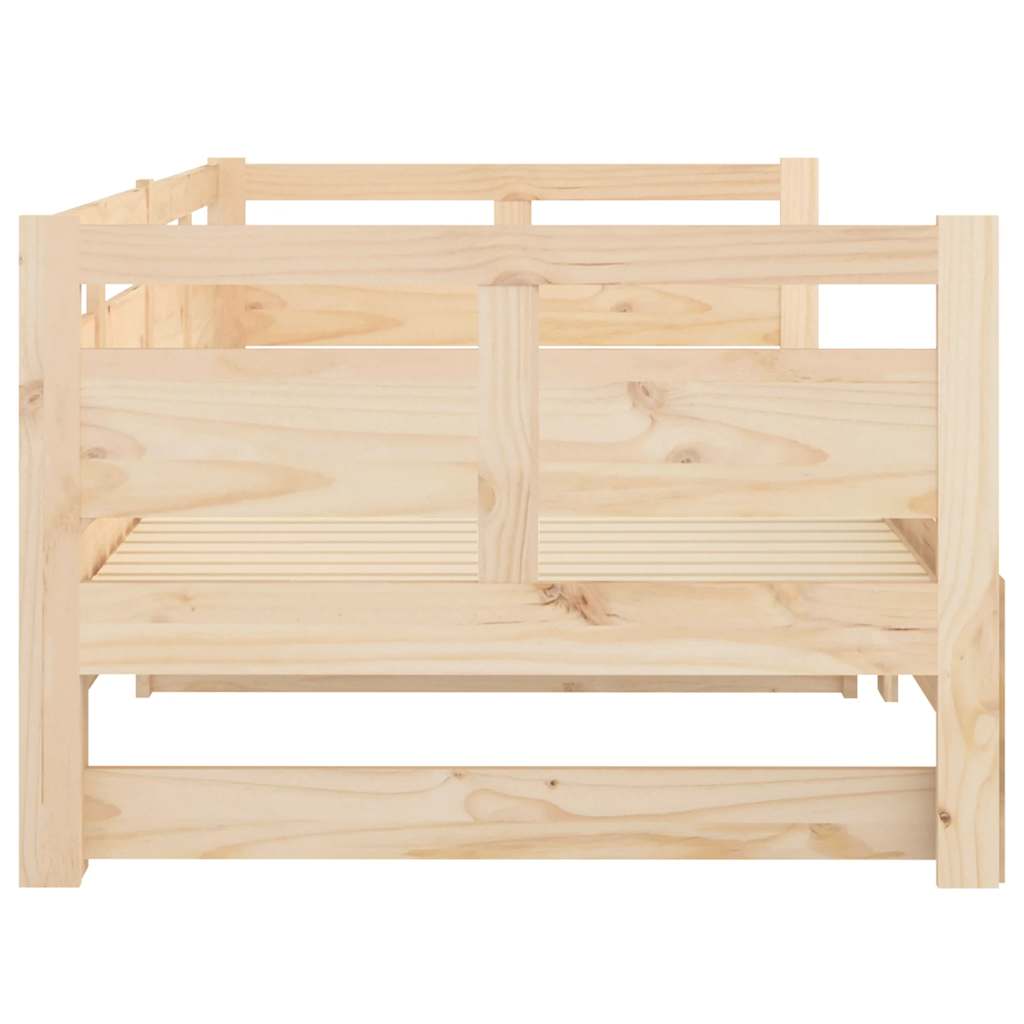 Lit coulissant sans matelas bois de pin massif 2x(90x190) cm - XIOS