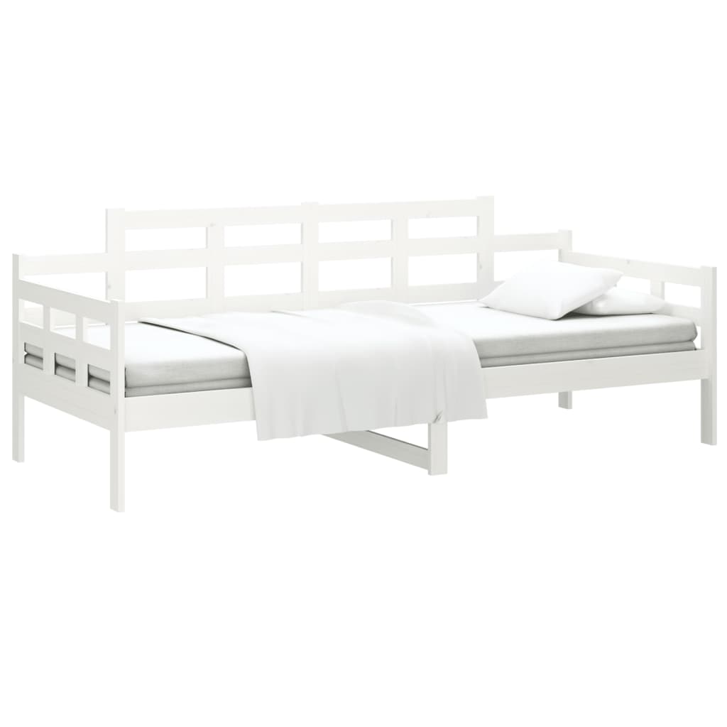 Lit de jour sans matelas blanc bois de pin massif 90x200 cm - XIOS