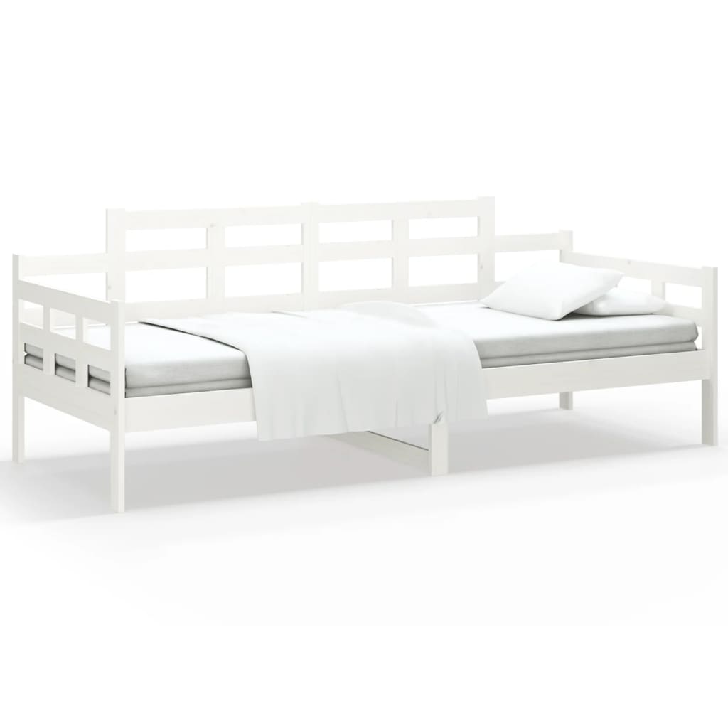 Lit de jour sans matelas blanc bois de pin massif 80x200 cm - XIOS